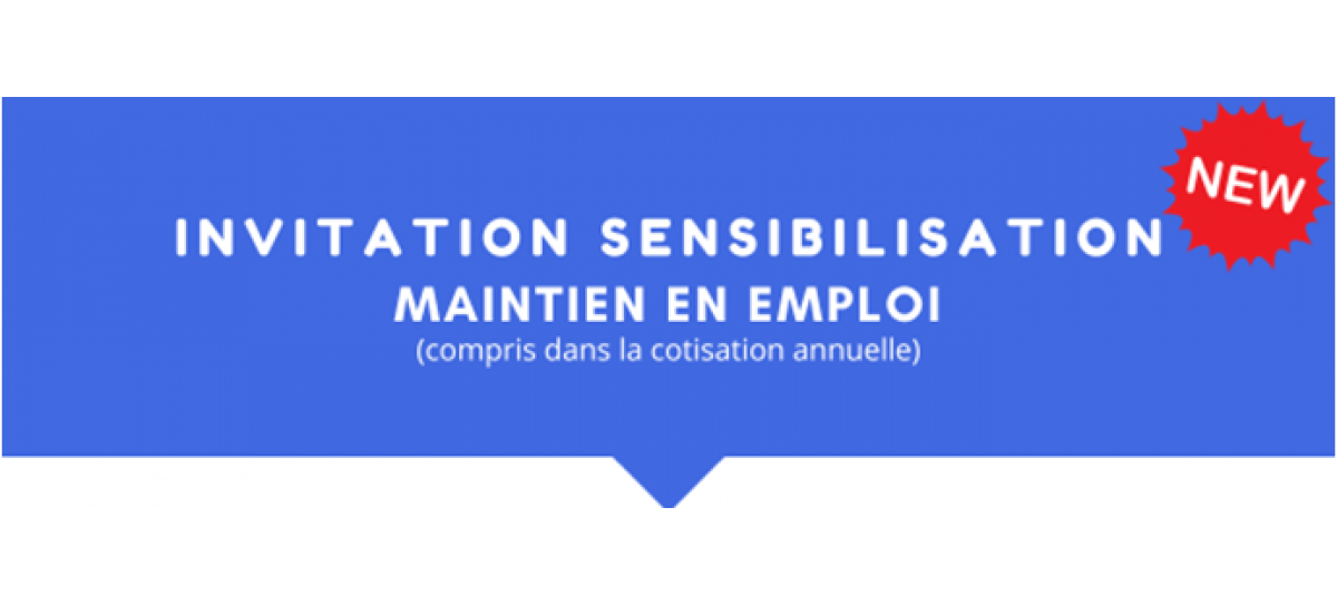 Employeurs : Sensibilisation Maintien en Emploi - Jeudi 23/11/23